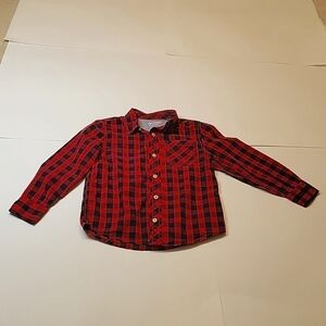 ARIZONA JEAN Co. Boys Plaid Shirt, Button down, Sz 5, Long Sleeved